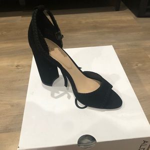 Aldo Black Suede Elvyne Heels